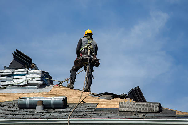 Professional Roofing technician working in Pleasant Hall, PA